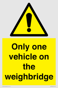 Only one vehicle on weighbridge